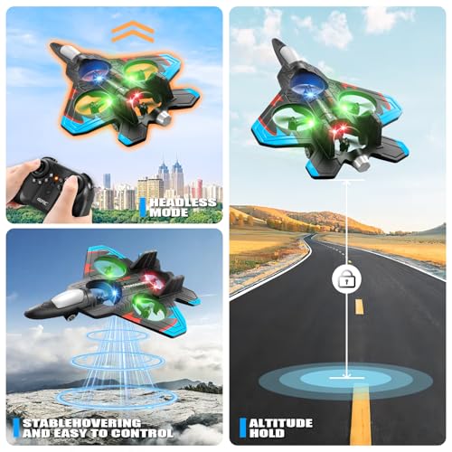 Foam Remote Control Airplane Fighter Jet with Lights for Kids Adults H4069