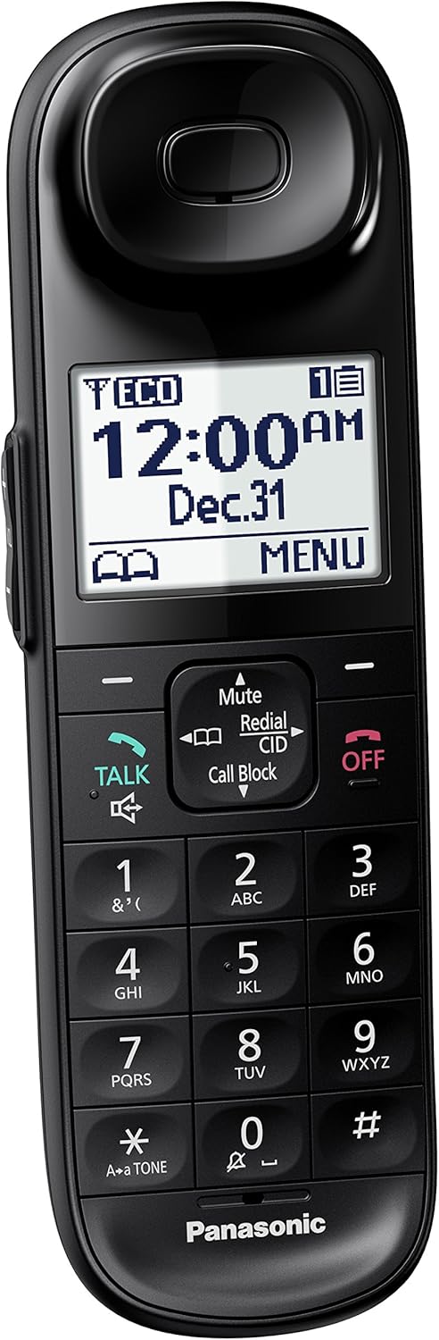 Cordless Phone Handset Accessory for KX-TGL432 / KX-TGL433 Series, Black Y6445