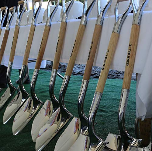 Polished Chrome Ceremonial Shovel with Steel/Wood D-Handle, 44.5-Inch E8798