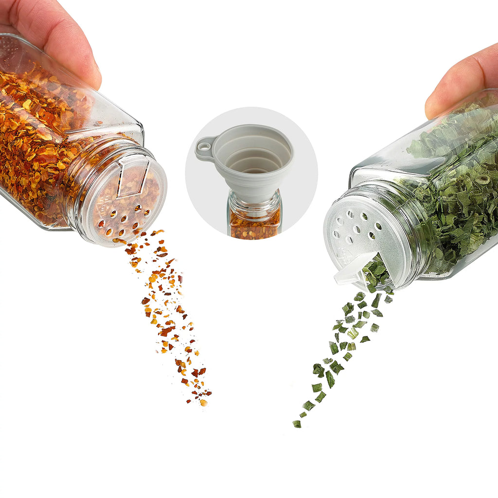 Spice Bottles Empty Glass 4 oz with Shaker Lids N17192