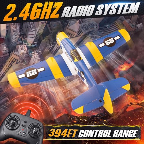 RC Plane with 6-Axis Gyro, Easy Control for Beginners, LED Lights U3567