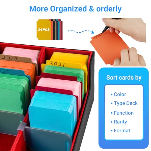 Trading Card Case with Dividers and Supporters, Fits Game and Sport Cards R642