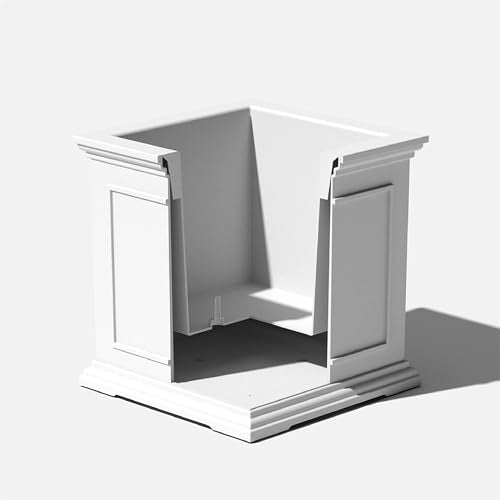 Cube Plastic Planter for Indoor or Outdoor Patio Y32694