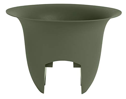 Bloem Modica Deck Rail Planter (MR1209), Casper White, 12"