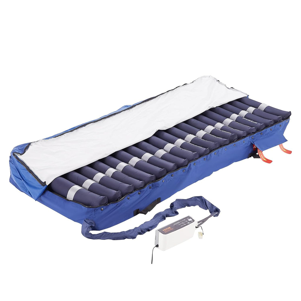Alternating Air Pressure Mattress, Dual-Layer Pad for Hospital Beds, 450LBS Capacity with Electric Quiet Pump H2199