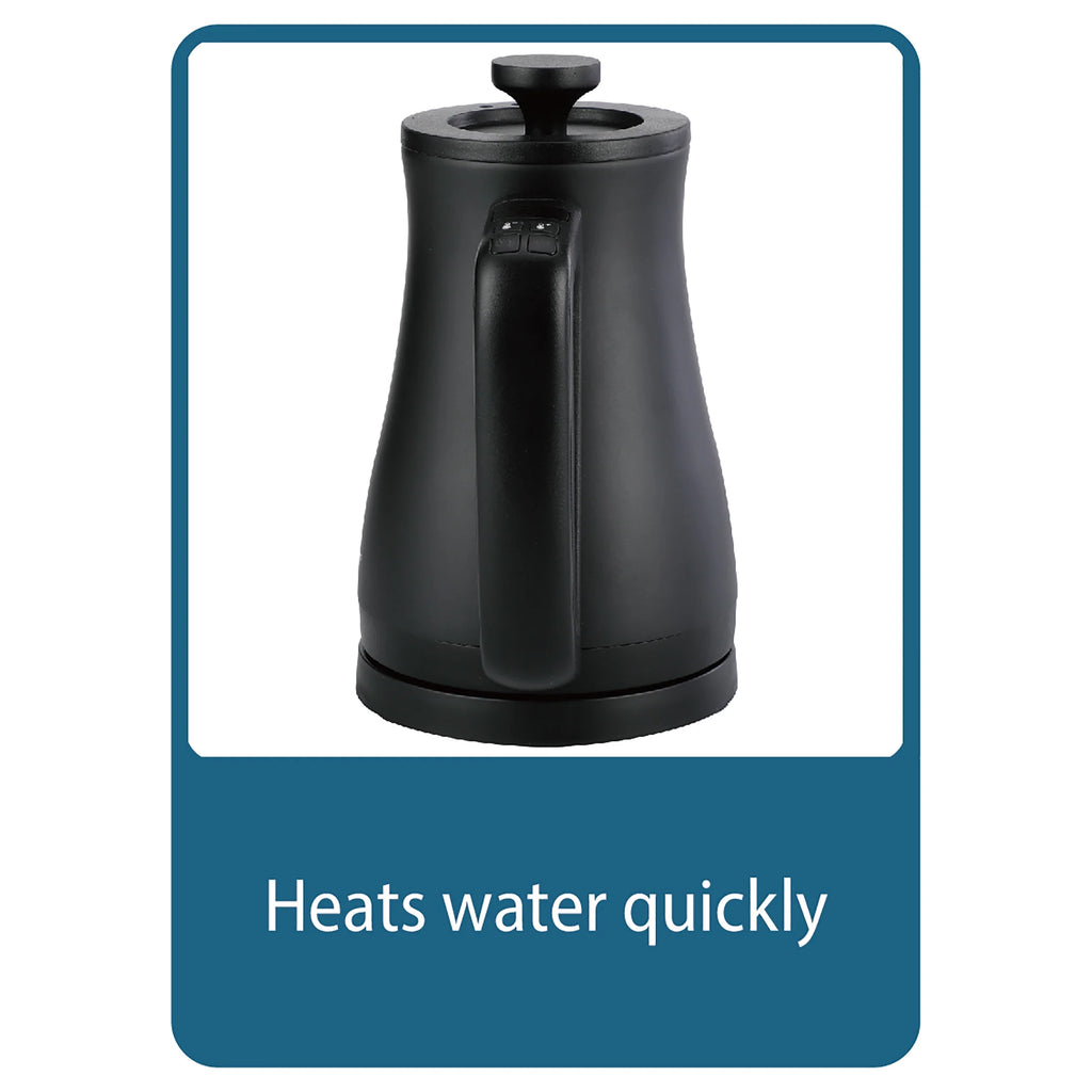 Gooseneck Electric Kettle, 1 Liter, Black W78645