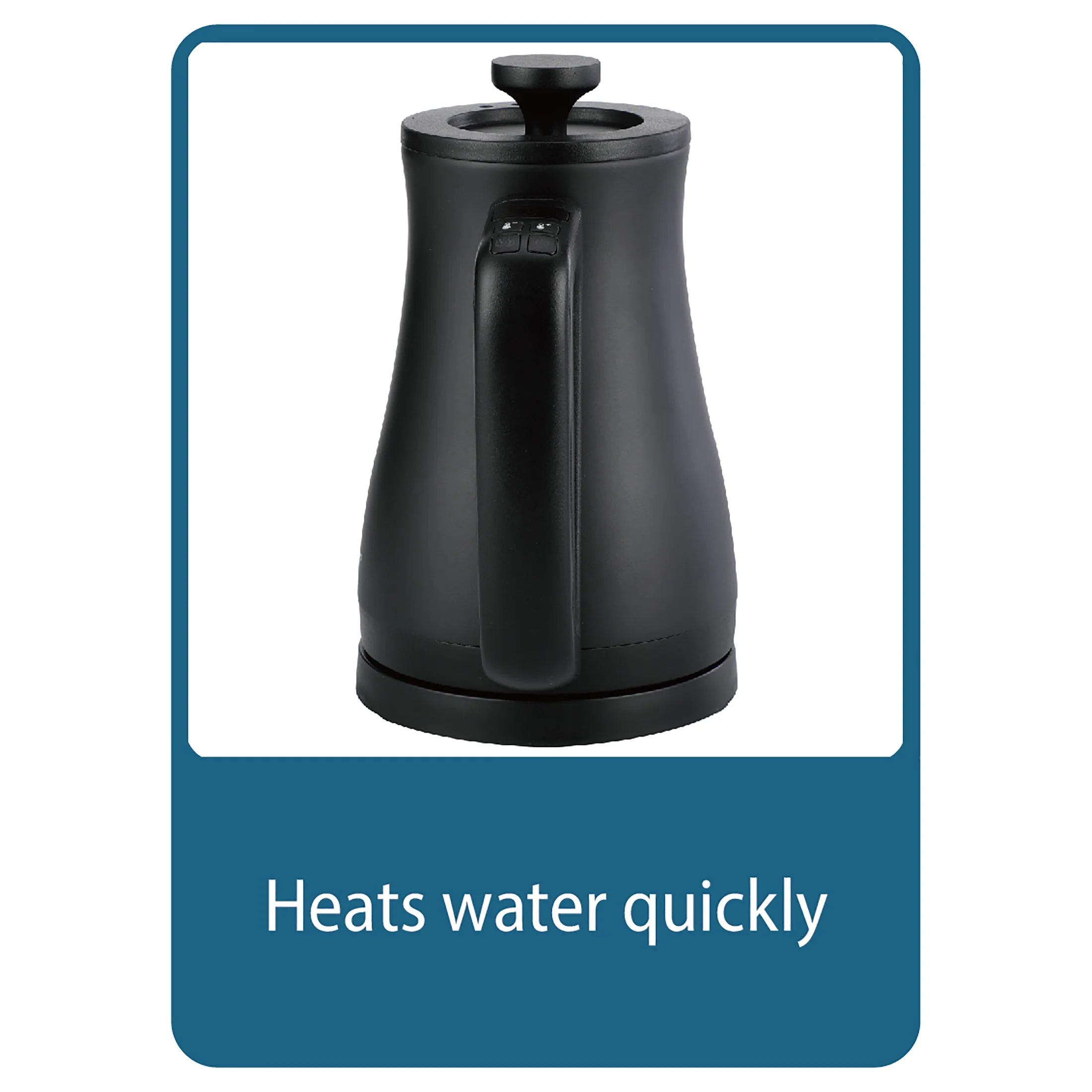 Gooseneck Electric Kettle, 1 Liter, Black W78645