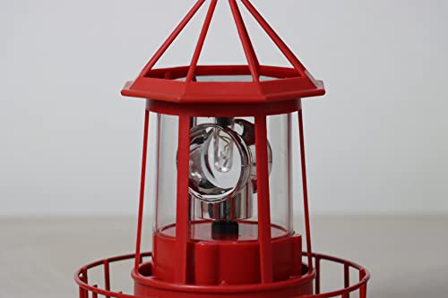 Solar Lighthouse with Rotating Beacon, Waterproof LED Hanging Lantern for Garden Patio T1060