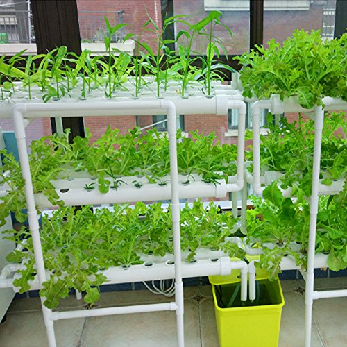 Hydroponics Growing System 108 Plant Sites, 3 Layers PVC-U Pipes Grow Kit D794