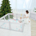 Baby Playpen Foldable 79x59 Playpen for Babies and Toddlers, Adjustable Play Pen for Toddlers 1-3 Baby Fence Baby Play Yards for Indoor & Outdoor Baby Gate Playpen with Packing Bag, Light Grey