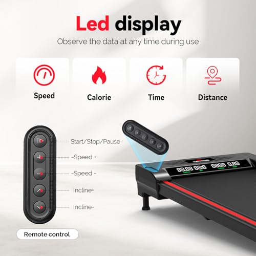 Walking Vibration Pad with APP, 3 in 1 Under Desk Treadmill, Low Noise with Remote Control V76557