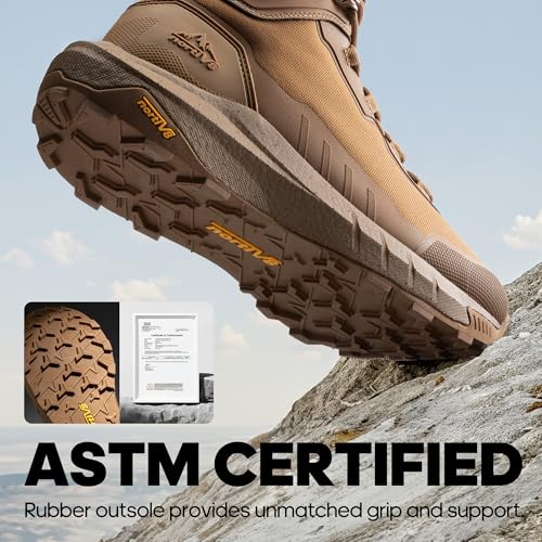 Men's Tactical Hiking Boots Lightweight Cushion Sole Side Zipper 8 Inches C799