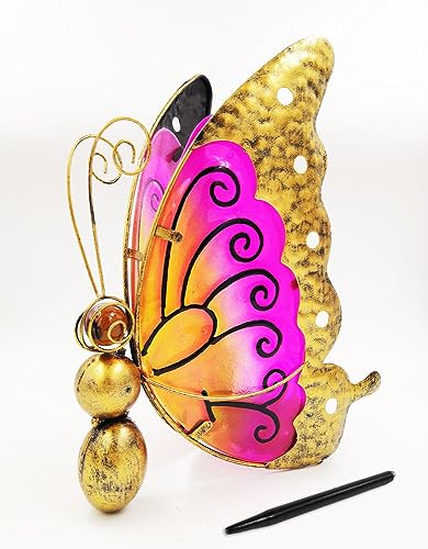 Solar Butterfly Garden Light with Ground Stake X79937