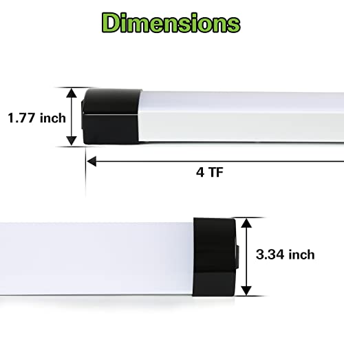 4FT 120W LED Shop Light Linkable, 5000K, 2 Pack E2458