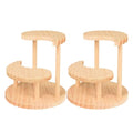 Wooden Plant Stand, Small Plant Stand Indoor Ladder Shelf Desk, 2-tier Small Desktop Flower Stand Flower Pot Stand, Floor-standing Small Plant Storage Rack For Balcony Living Room Outdoor Garde