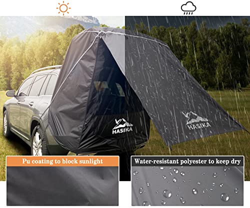 SUV Camping Tent Car Tailgate Shade Awning with Screen Net Waterproof I2915