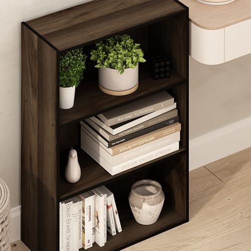 3-Tier Open Shelf Bookcase, Americano E787305