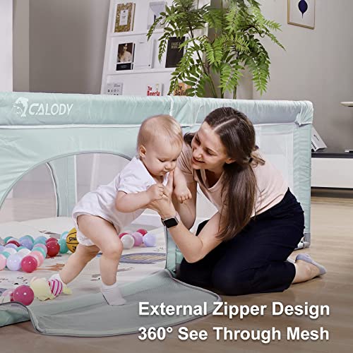 Extra Large Baby Playpen with Window Gates, Indoor Safety Activity Center Q865