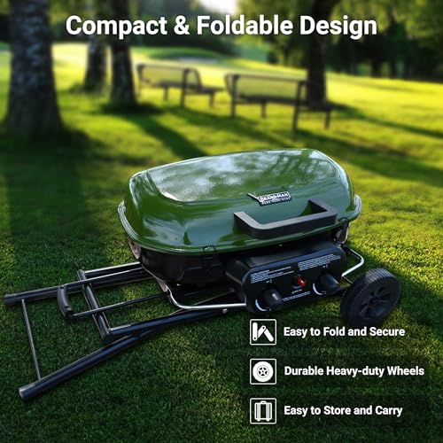 6-Burner Propane Gas Grill and Griddle Combo with Stainless Steel Lids F7495