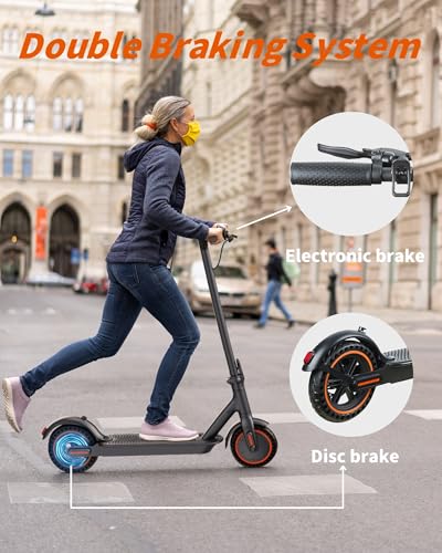 Electric Scooter for Adults, 500W Motor, Folding with Dual Suspension D383