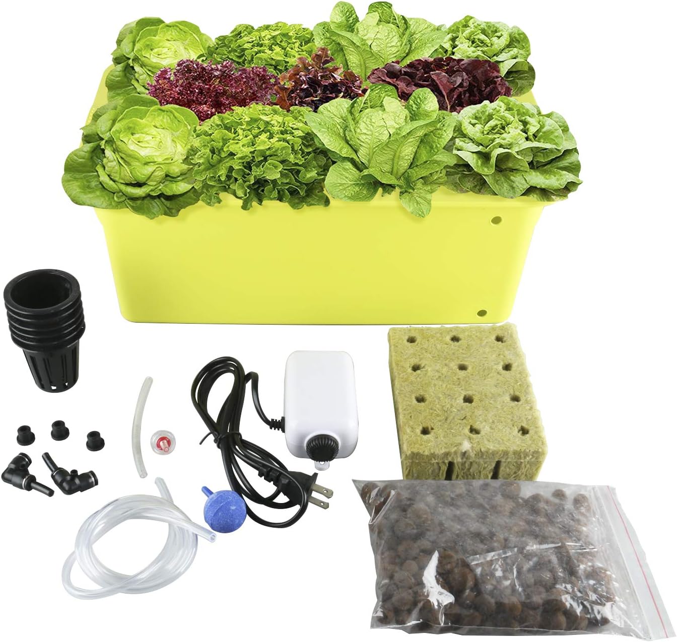 Hydroponic Growing Kit with Air Pump, 6 Plant Sites P558801