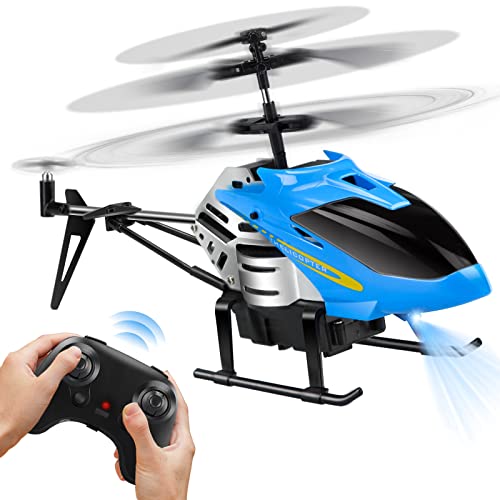 RC Helicopter with One Key Take-Off, Altitude Hold, LED Light, Blue Z936054