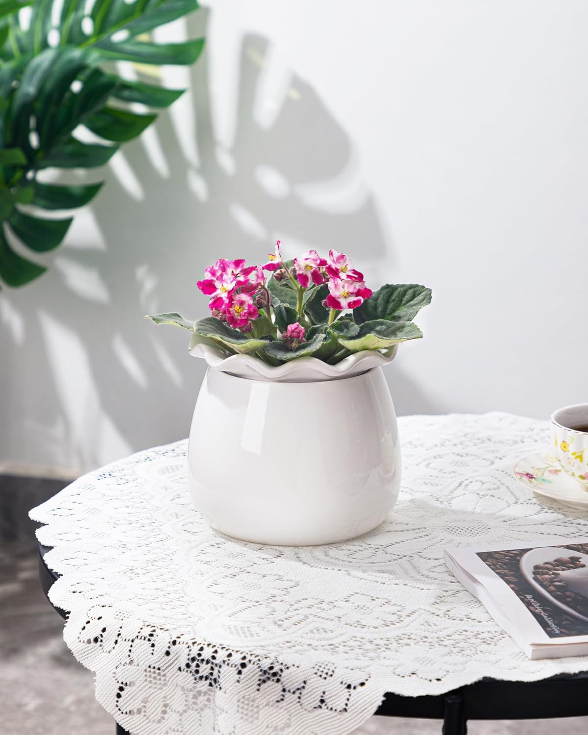 Self-Watering Ceramic Plant Pot for Indoor Plants B167