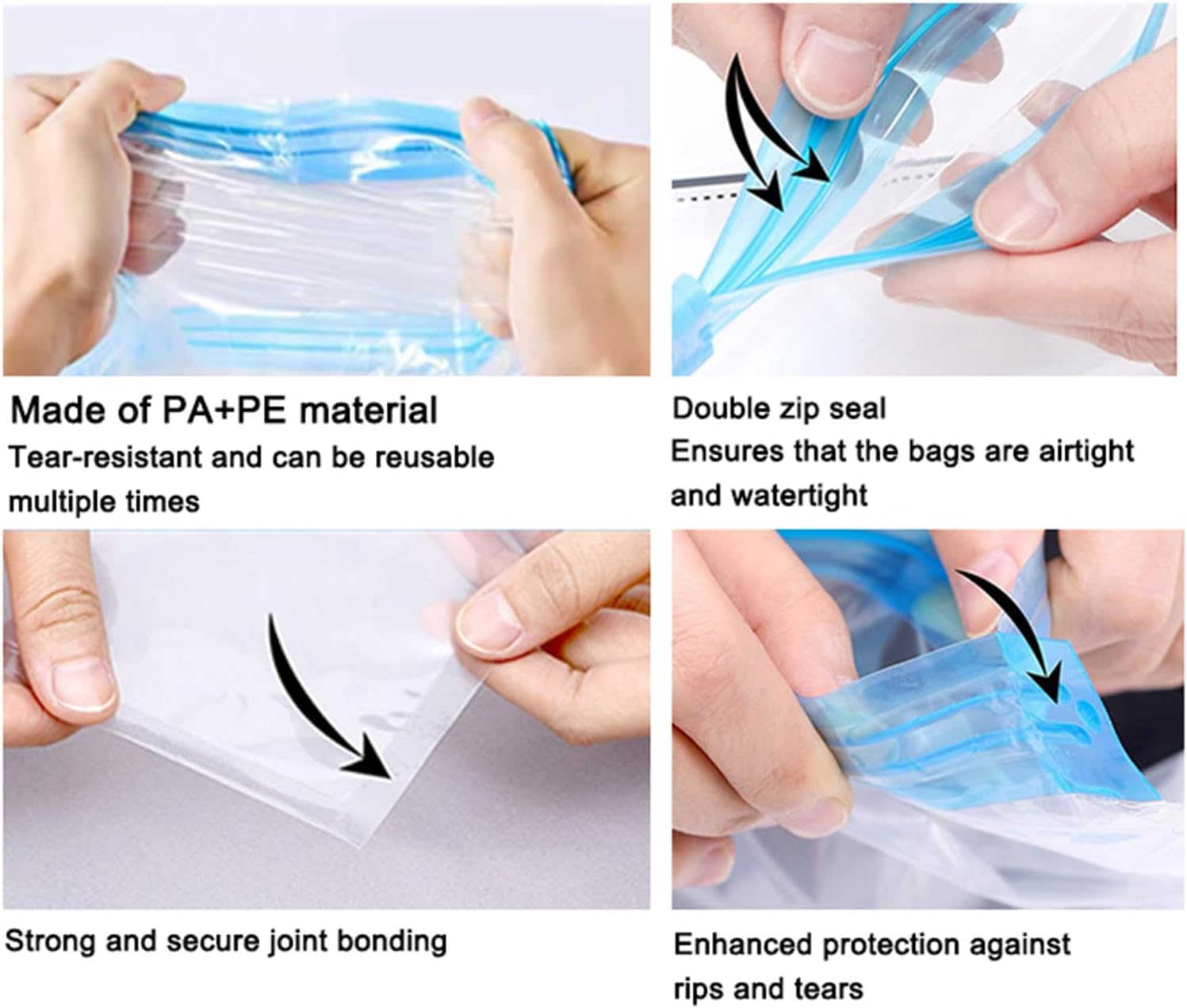 Vacuum storage bags for travel, comforters and blankets H6907