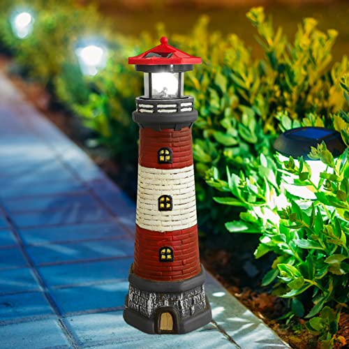 Solar Rotating Lighthouse Outdoor Garden Decor Lantern R852