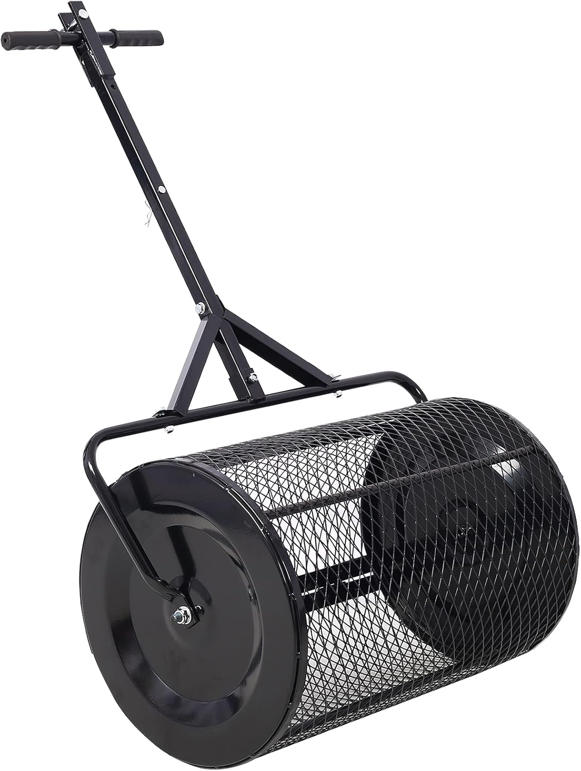 Peat Moss Spreader 36 inch, Compost Spreader Metal Mesh, 2 in 1 ATV and T Shaped Handle S1648