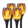 Solar Torch Lights with Flickering Flame, Fire Effect Garden Light, Auto On/off Dust to Dawn, Outdoor Waterproof Landscape Decoration, Solar Powered Security Torch Light for Patio, 8 Pack