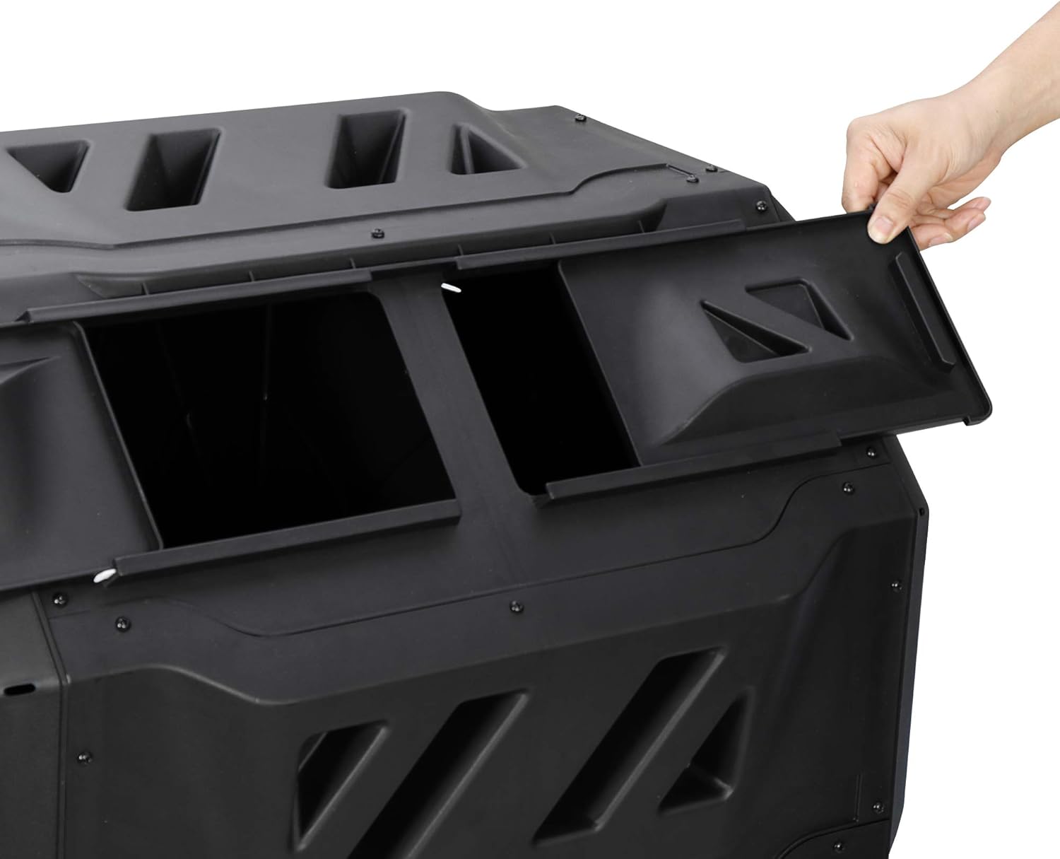Composting Tumbler Dual Chamber Outdoor Rotating Compost Bin, 43 Gallon K6979