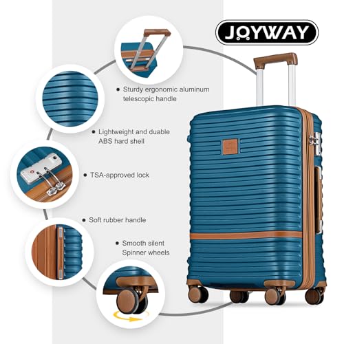 Expandable Carry-On Luggage Set, Lightweight Hard Shell 20 Inch with Spinner Wheels M12570