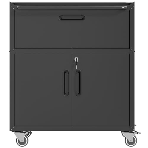 Rolling Tool Storage Cabinet with 4 Drawer and Locking Door U282375