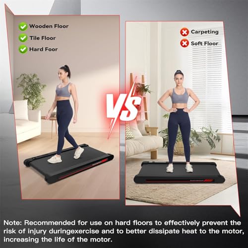 Walking Vibration Pad with APP, 3 in 1 Under Desk Treadmill, Low Noise with Remote Control V76557