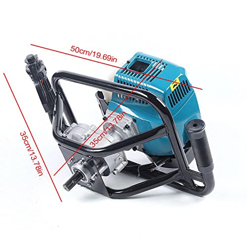 52cc Gas Powered Earth Auger Post Hole Digger with 4/6/8 Inch Bits O756142