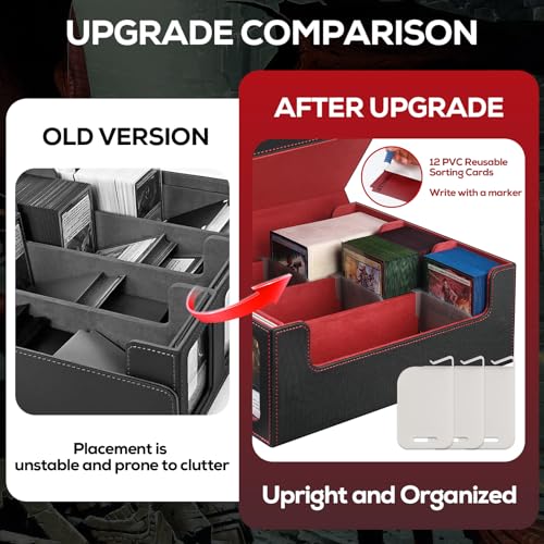 Card Storage Box with Dividers for TCG Sports Cards S2798