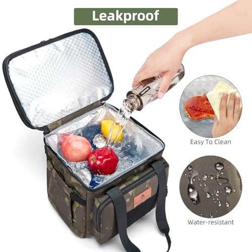 Tactical Expandable Insulated Lunch Bag, Waterproof Cooler for Work and Outdoor, 15L K52184