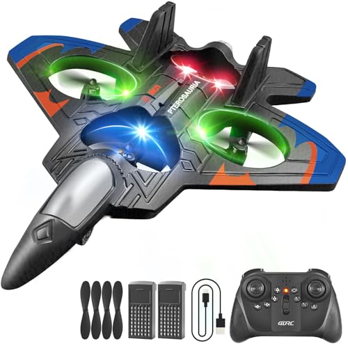 Foam Remote Control Airplane Fighter Jet with Lights for Kids Adults H4069