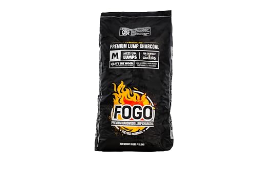 Oak Lump Charcoal for Grilling and Smoking, 17.6 lb Bag V54657