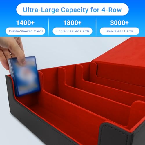 Trading Card Case with Dividers and Supporters, Fits Game and Sport Cards R642