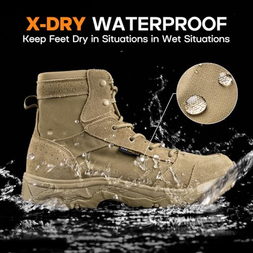 Men's Tactical Hiking Boots Lightweight Comfortable 6 Inches W3780