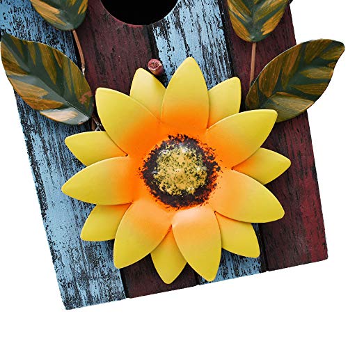 Hand Painted Wooden Hanging Birdhouse with Sunflower R83163