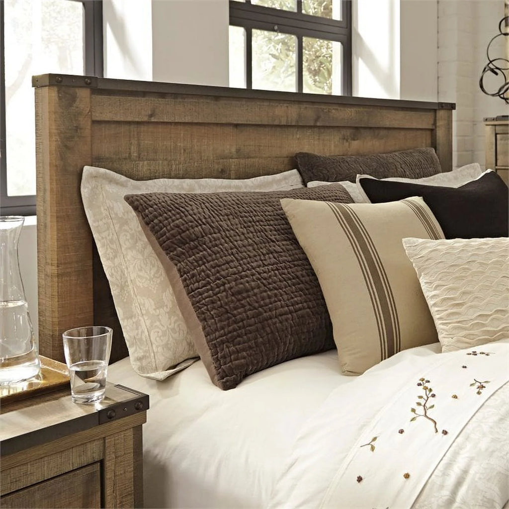 Wood King California King Panel Headboard in Brown B93901