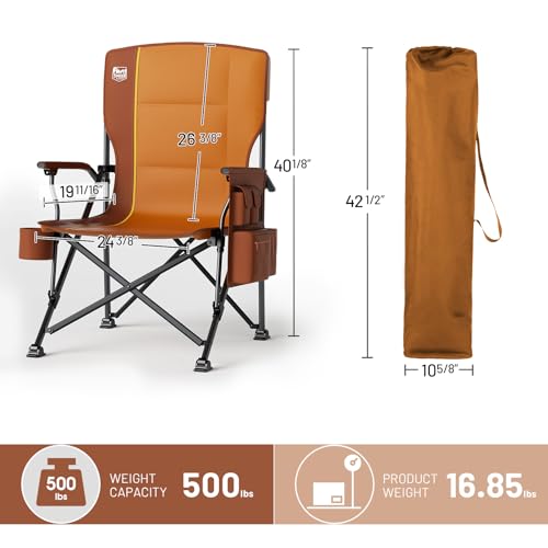 Oversized Folding Camping Chair High Back Heavy Duty for Adults with Cup Holder K6105