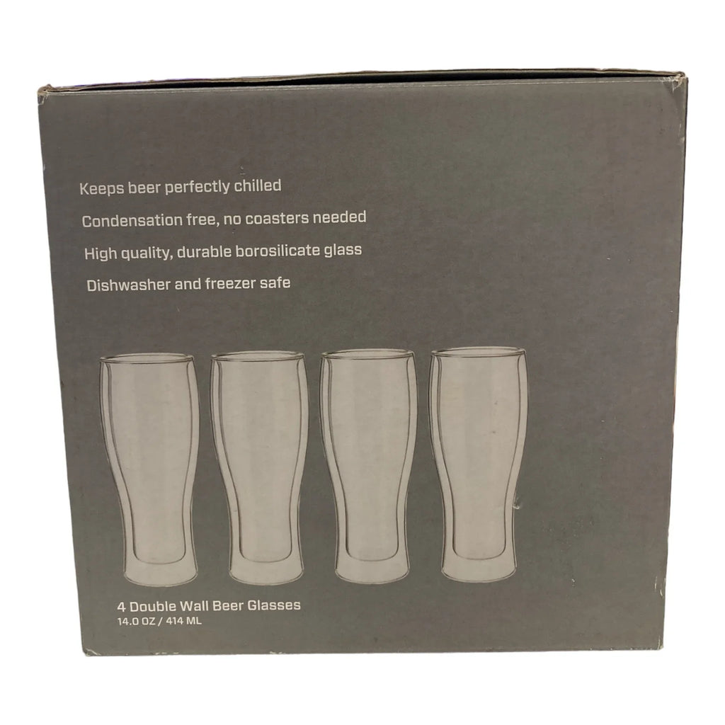 Double Wall Beer Glass, 4-Pack G357511