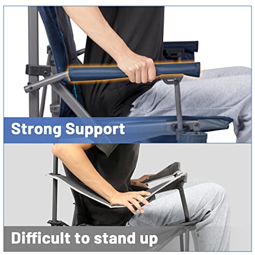 Oversized Folding Camping Chair High Back Heavy Duty for Adults with Cup Holder K6105