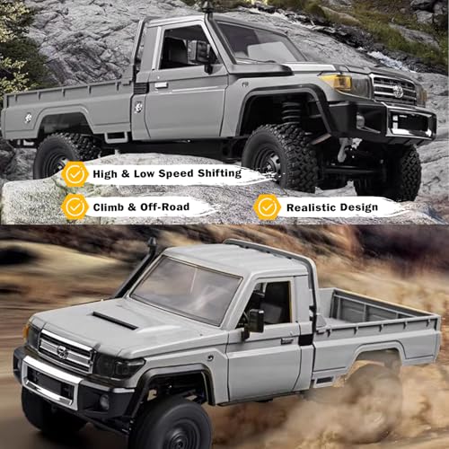 1/12 RC Rock Crawler 4x4 Pickup Truck, 2.4GHz Remote Control Off Road Car N638729
