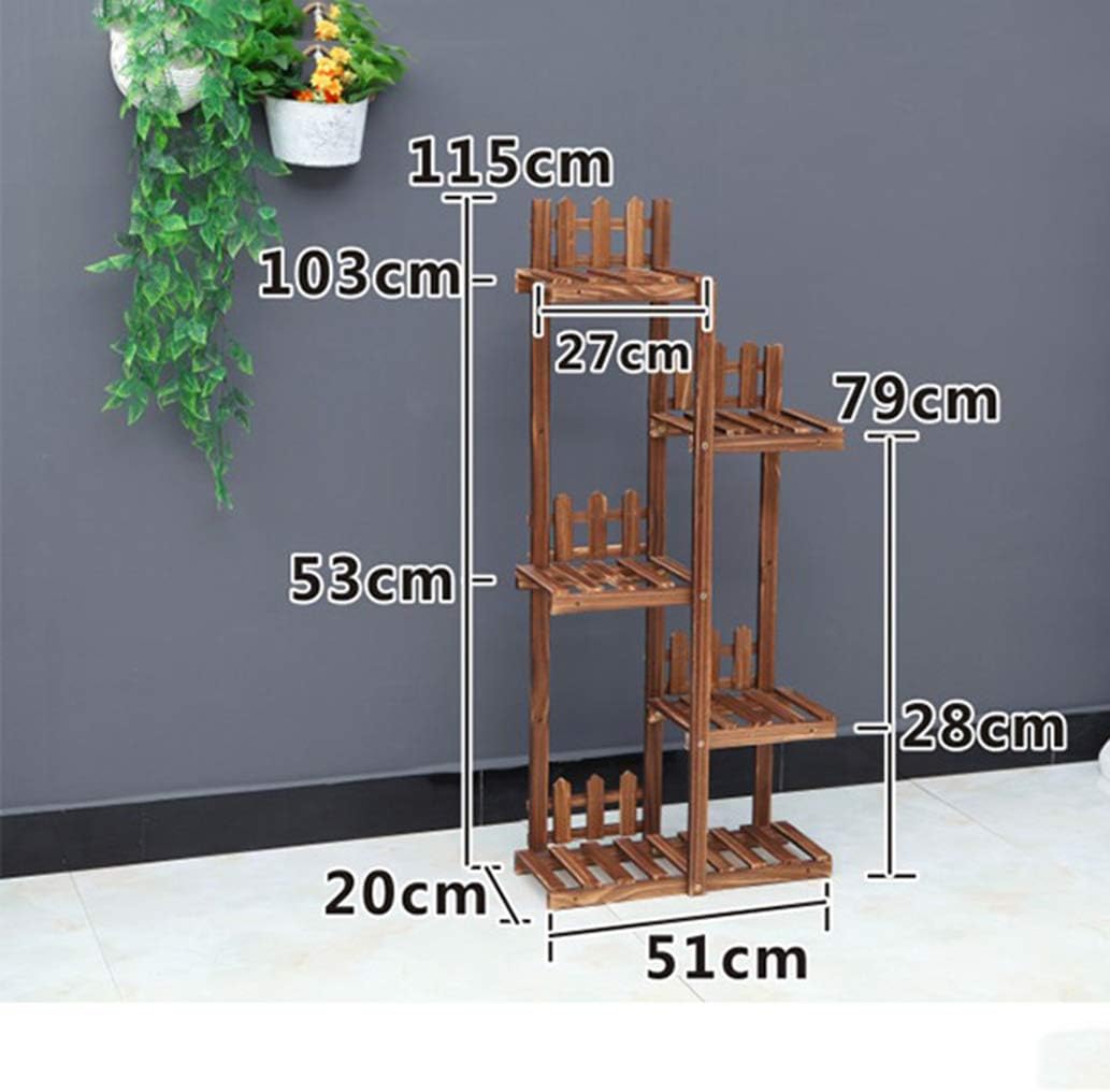 Wooden Multi-Layer Plant Display Stand with Flower Pot Holder H872262