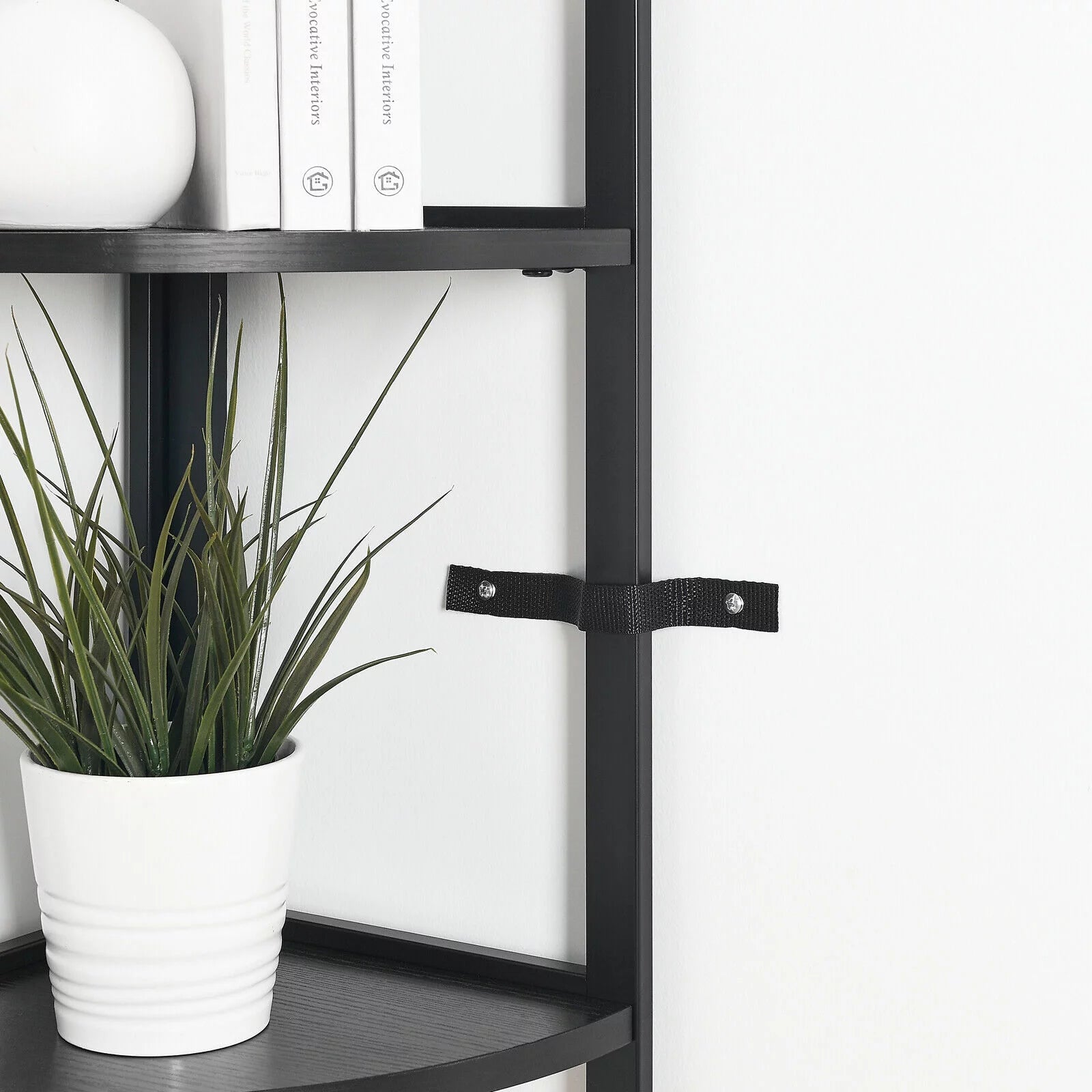 5-Tier Corner Shelf Tall Storage Stand Black K55329